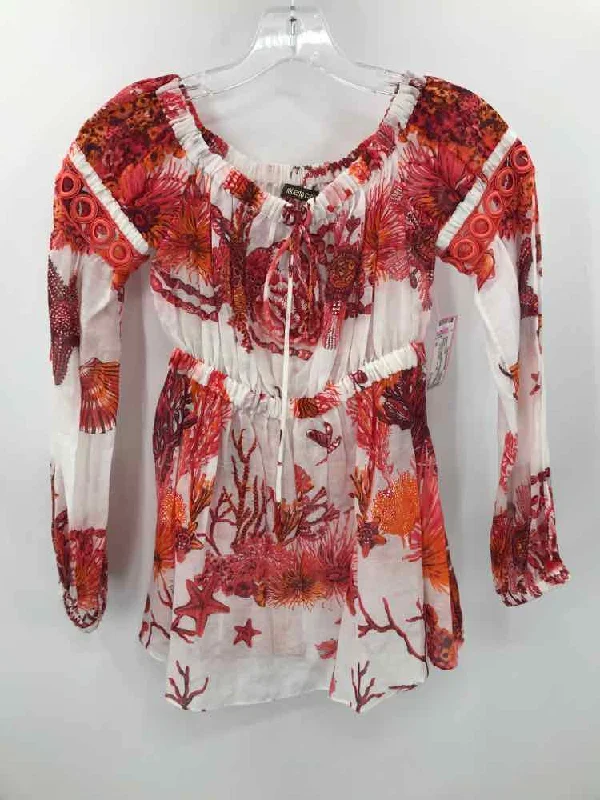 Pre-Owned Roberto Cavalli White Size 40 Blouse Side Tie Blouse