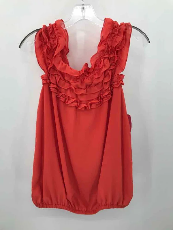 Pre-Owned Roni Orange Size Large Blouse Elegant Office Blouse