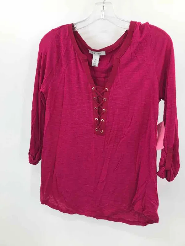 Pre-Owned WHBM Pink Size XS Blouse Lightweight Floral Blouse