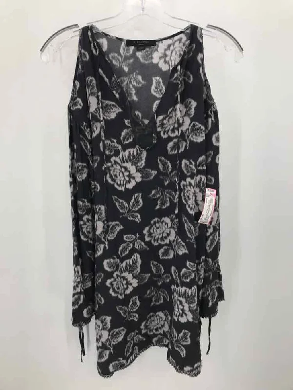 Pre-Owned allsaints Black Size Small Tunic Blouse Elegant Office Blouse