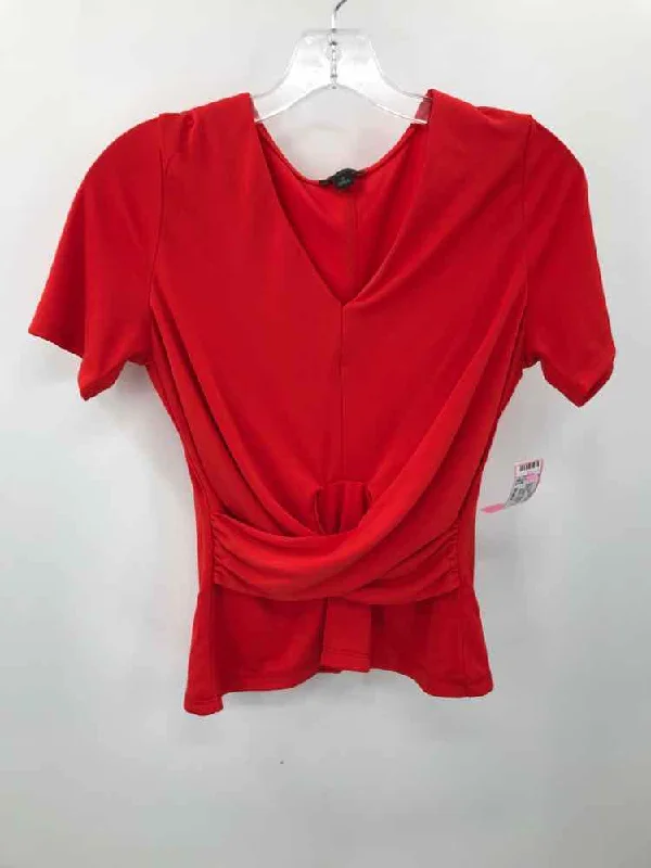 Pre-Owned Ann Taylor Red Size Small P Blouse Backless Summer Blouse