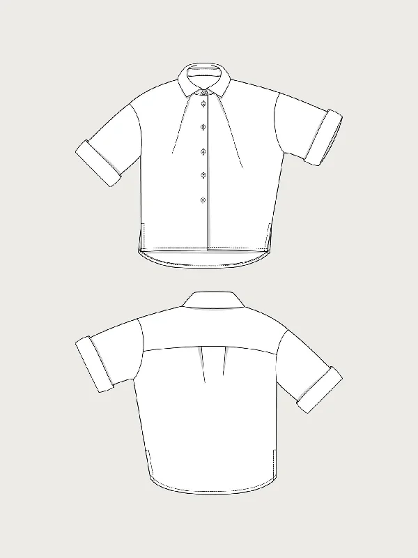 FRONT PLEAT SHIRT -- The Assembly Line Patterns-- Cozy Warm Stylish