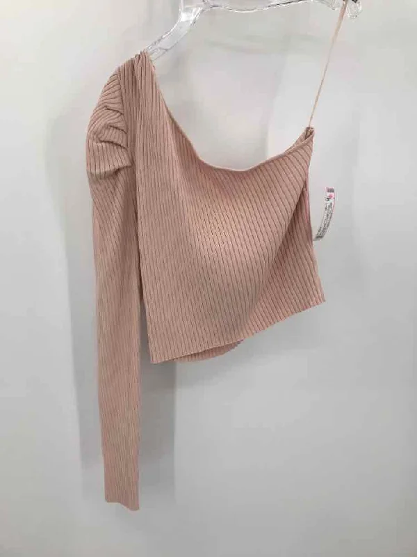 Pre-Owned Endless Rose Pink Size Large One Sleeve Blouse Peter Pan Blouse