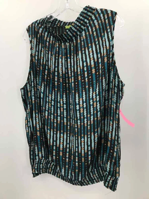 Pre-Owned Agora Blue Size XL Blouse Modern Work Blouse