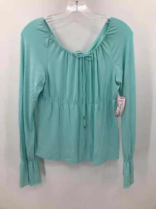 Pre-Owned Escada Sport Blue Size Medium Blouse Silky Tunic Blouse