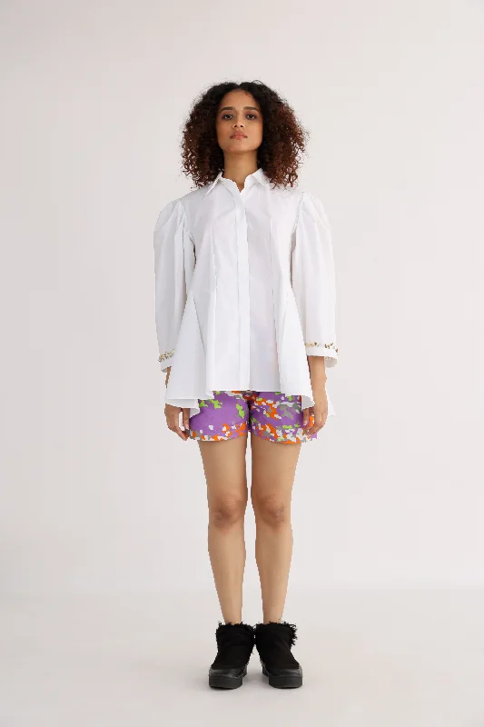 The Pucker Shirt-- Polka Dot Checkered Tartan