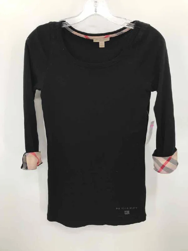 Pre-Owned Burberry Black Size Medium Blouse Chic Ruffle Blouse