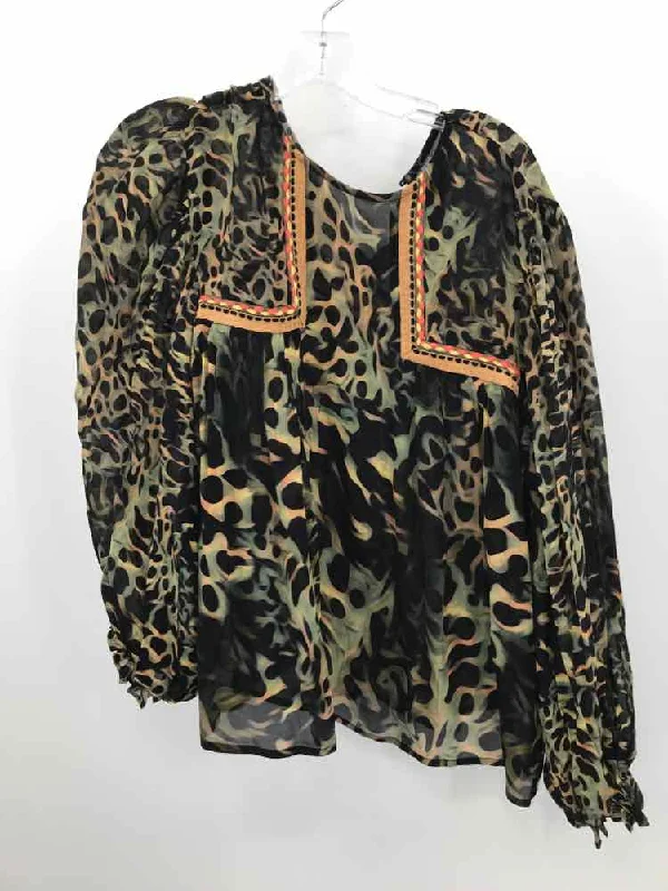 Pre-Owned Blank London Black Size XS Long Sleeve Blouse Feminine Pastel Blouse
