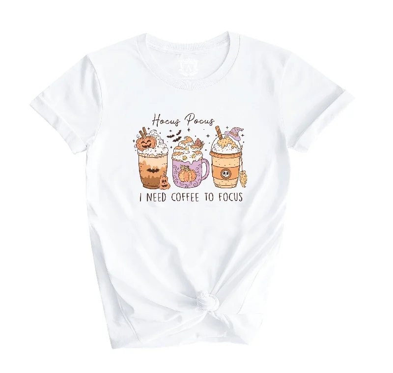 Coffee Halloween Shirt-- Lace Blend Ribbed Blend Corduroy Blend