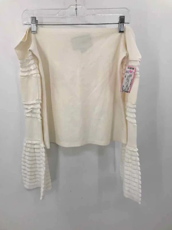 Pre-Owned Alexis Ivory Size Large Blouse Chic Ruffle Blouse
