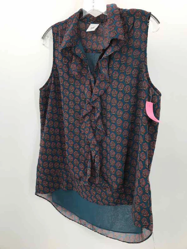 Pre-Owned Cabi Blue Size Medium Blouse Playful Puff Blouse