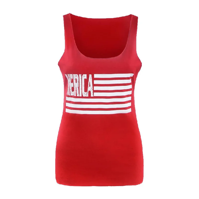Fashion Women Vest Sleeveless Shirt Blouse Summer Casual Loose Tops Red M Sheer Sleeve Blouse