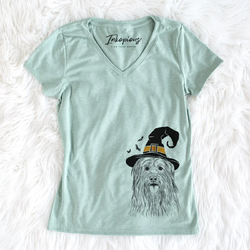 Witch Indy the Korean Sapsali - Women's Perfect V-neck Shirt-- Notch Collar Peter Pan Collar Cowl Neck