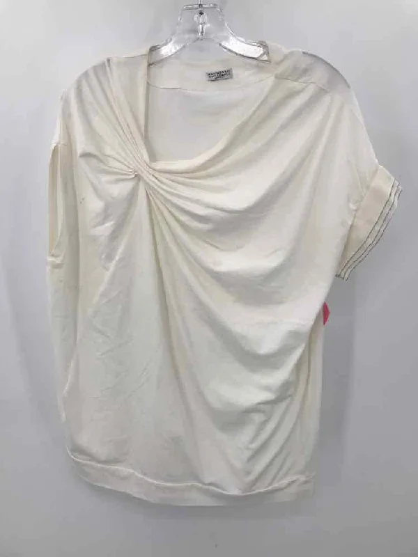 Pre-Owned Brunello Cucinelli Ivory Size Large Blouse Soft Modal Blouse