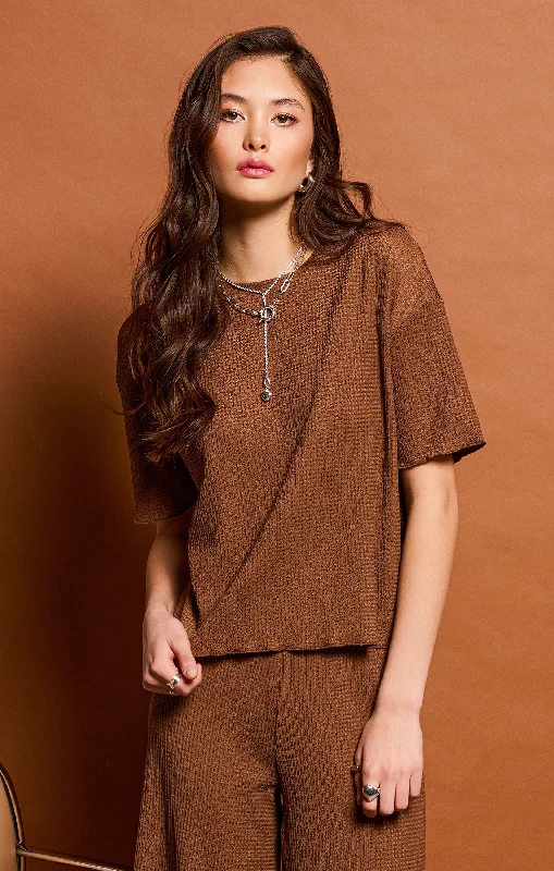 Cocoa Drift  Blouse Floral Print Blouse