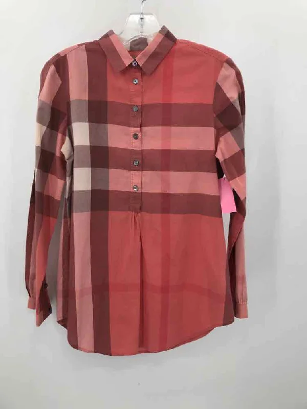Pre-Owned Burberry Pink Size XS Blouse Semi-Sheer Blouse
