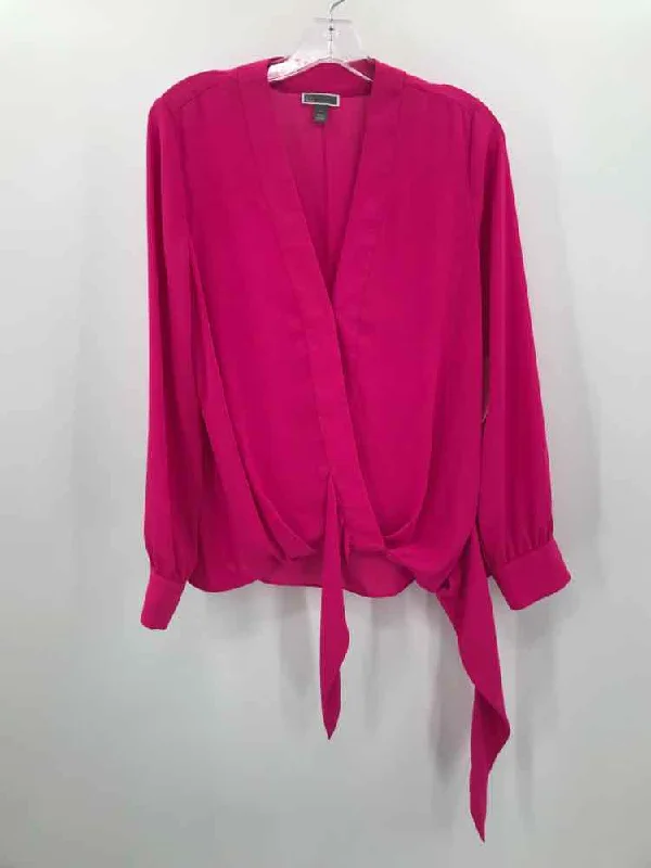 Pre-Owned Chelsea 28 Pink Size Medium Long Sleeve Blouse Boho Printed Blouse