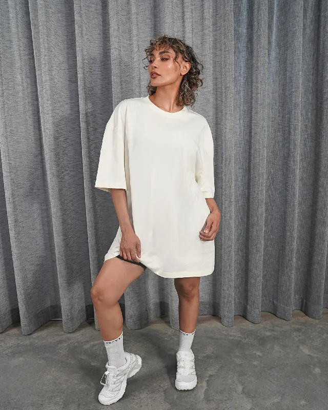 Womens Basic T-Shirt Off White-- Lace Blend Ribbed Blend Corduroy Blend