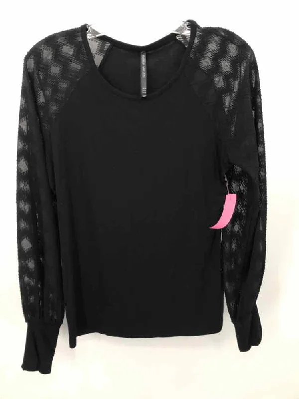 Pre-Owned Karen Millen Black Size 6 Long Sleeve Blouse Semi-Sheer Blouse