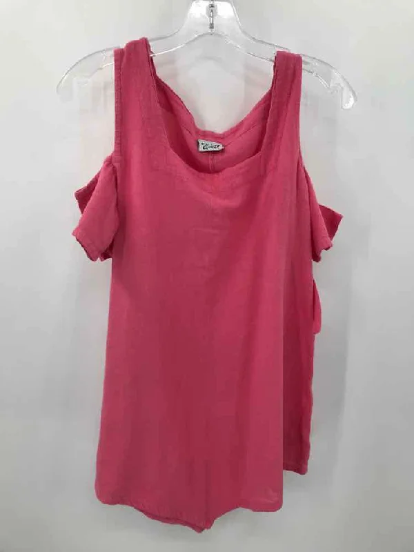 Pre-Owned Oh My Gauze Pink Size S/M Cotton Blouse Drape Neck Blouse
