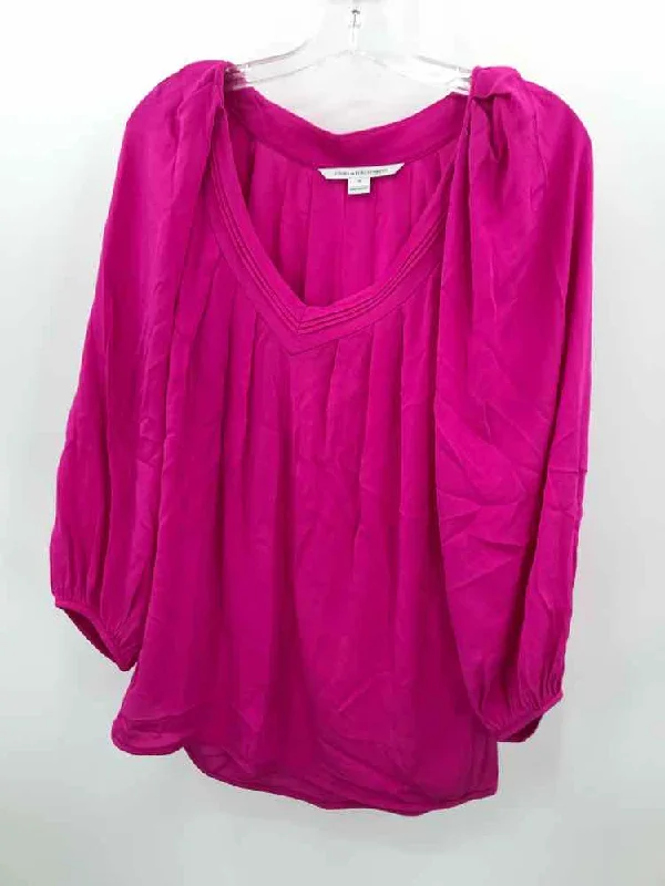 Pre-Owned Diane Von Furstenberg Pink Size 10 Blouse Casual Relaxed Fit Blouse