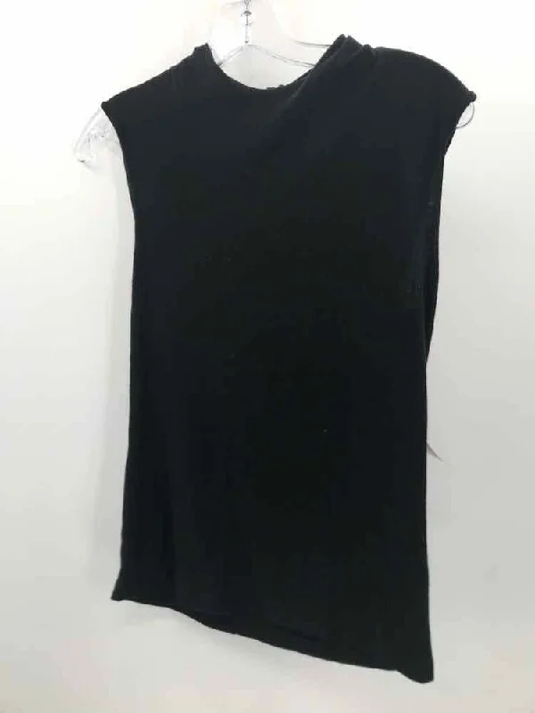 Pre-Owned Vince Black Size Small Blouse Sleeveless Chiffon Blouse