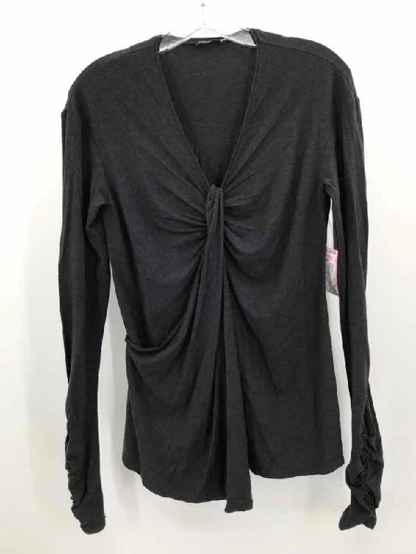 Pre-Owned Magaschoni Grey Size Small Blouse Double-Layered Blouse
