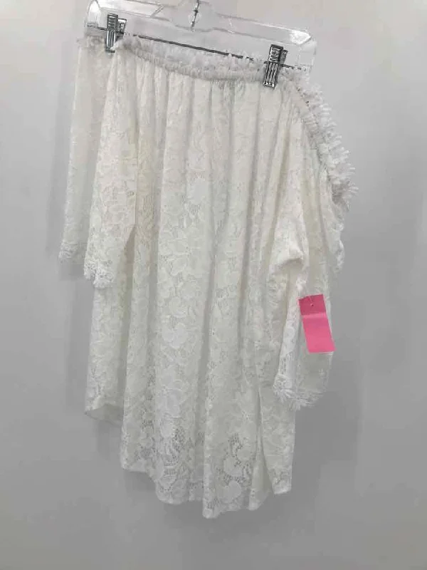 Pre-Owned Miholl White Size XL Lace Blouse Vintage Lace Blouse