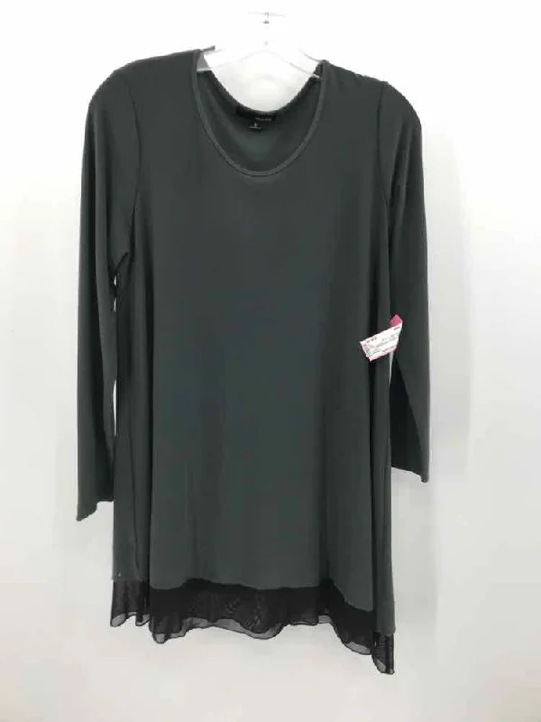 Pre-Owned Sun Kim Green Size Small Blouse Puff Sleeve Blouse