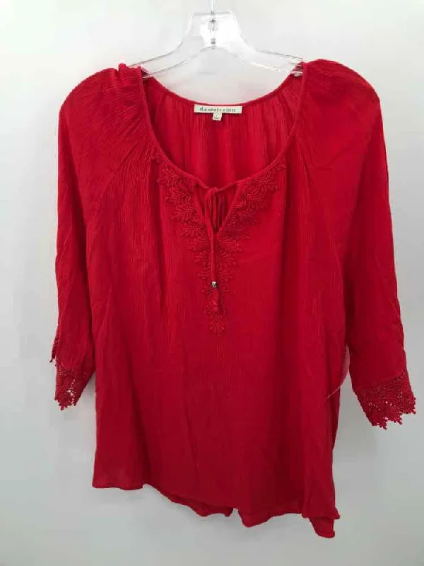Pre-Owned Daniel Rainn Red Size Large Blouse Chic Sleeveless Blouse