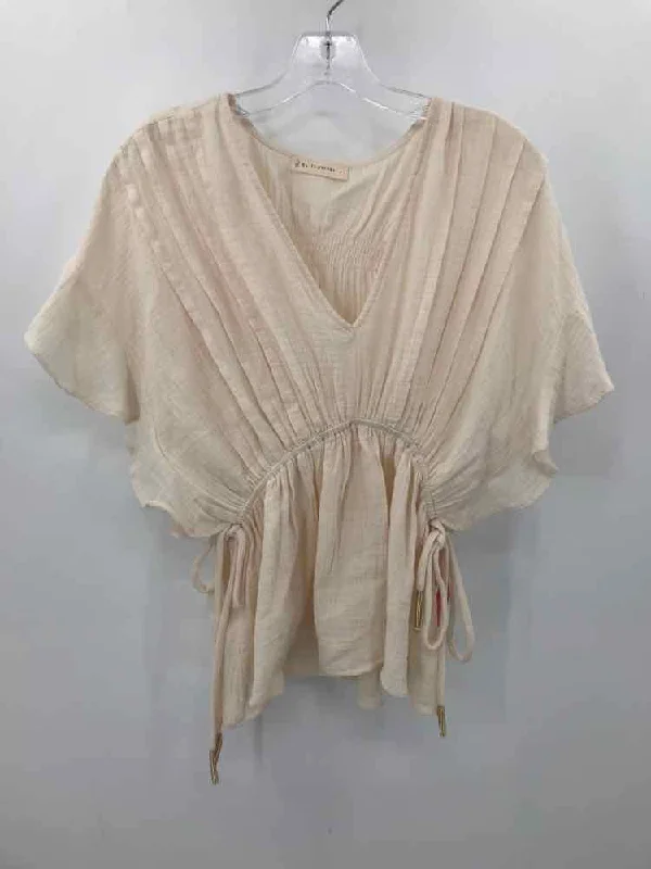 Pre-Owned By Together Ivory Size Small Blouse Stylish Wrap Blouse