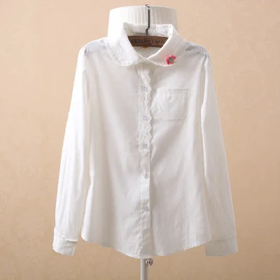 white with brooch