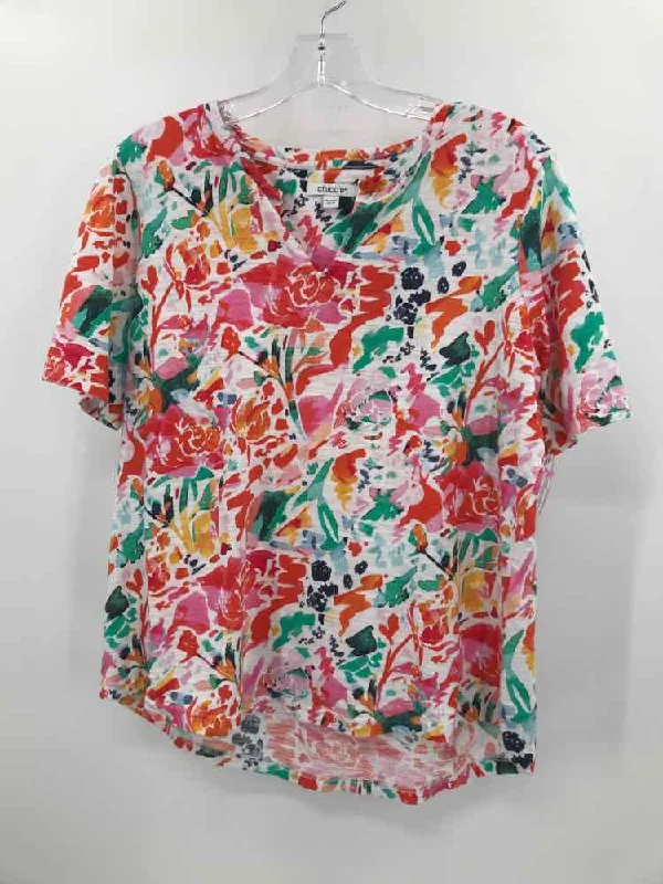 Pre-Owned Chico's White Size Medium Blouse Soft Pastel Blouse