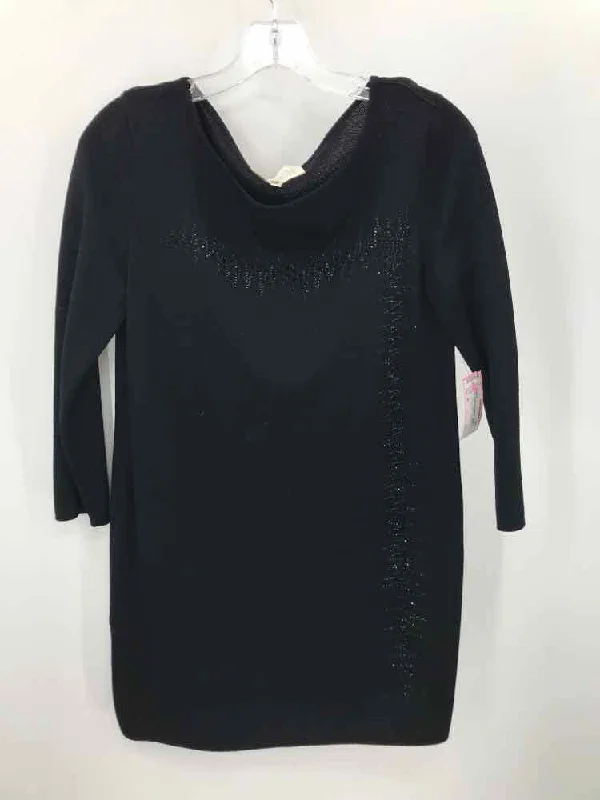 Pre-Owned Escada Black Size 36 Knit Tunic Blouse Wrap Front Blouse