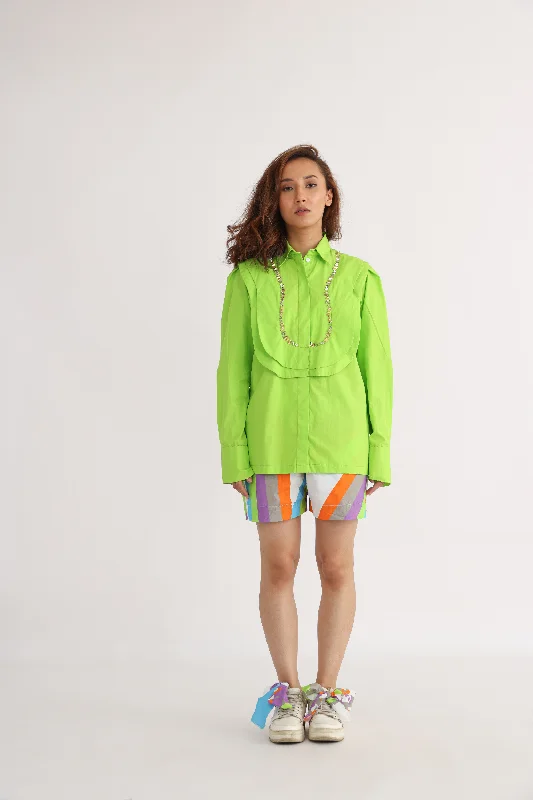 The Teoria Shirt-- Zippered Front Buttoned Front Snap Front
