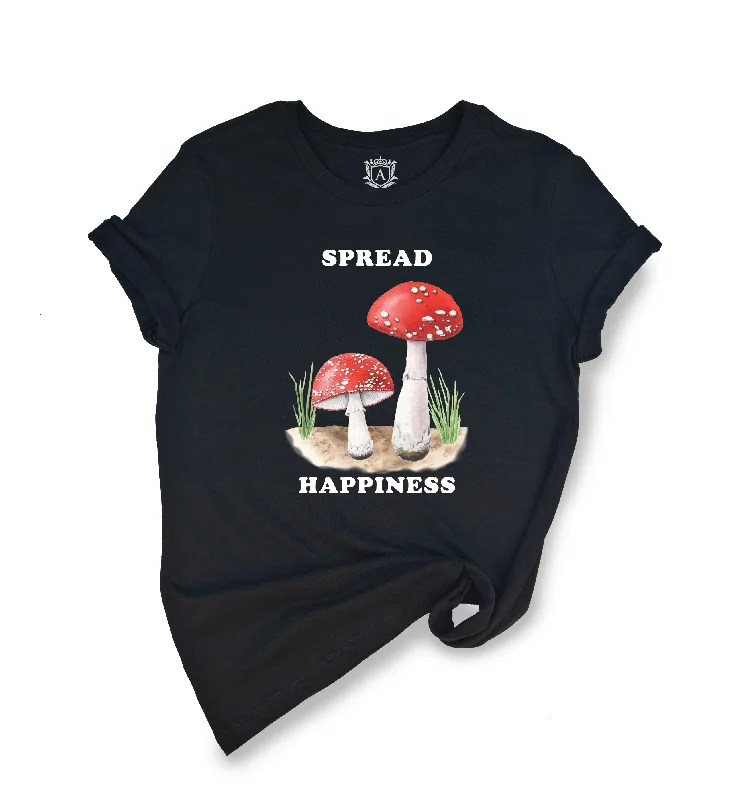 Spread Happiness Short sleeve T- shirt-- Jersey Fabric Tulle Fabric Batik Fabric
