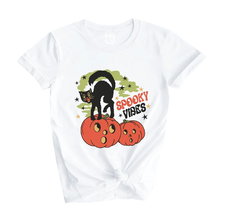 Spooky Vibes Shirt-- Thin T-Shirt Open Front Quick Dry