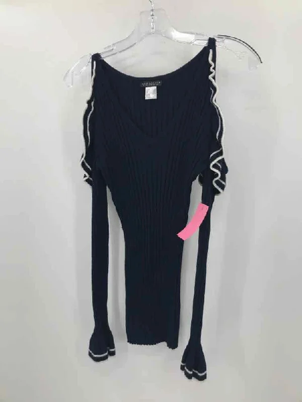 Pre-Owned Venus Navy Size XS Long Sleeve Blouse Soft Knit Blouse
