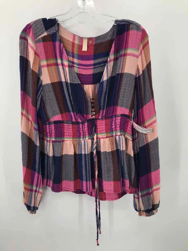 Pre-Owned Pilcro Pink Size Small Blouse Delicate Bow Blouse