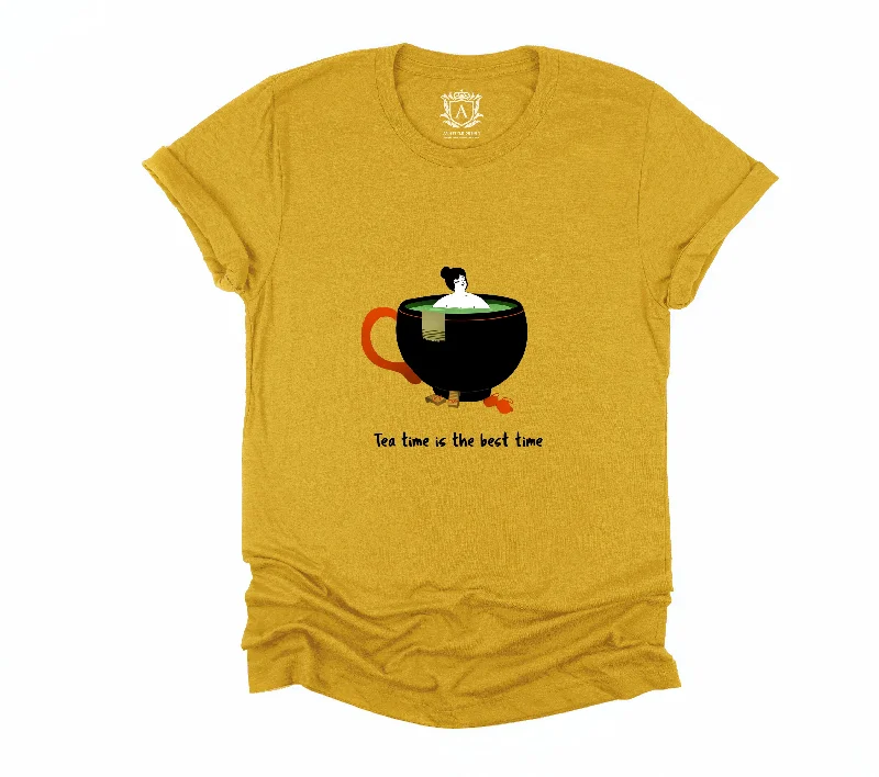 Black cup Tea time Short Sleeve T-Shirt-- Elegant Classic Vintage