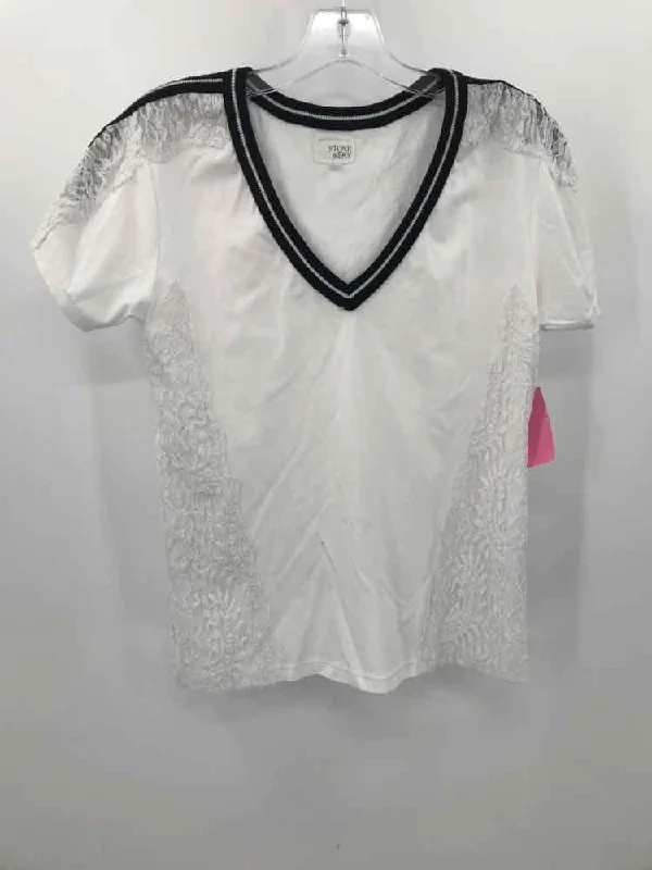 Pre-Owned Stone & Sky White Size Small Blouse Soft Pastel Blouse