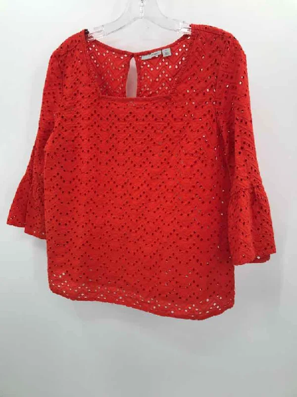 Pre-Owned Halogen Red Size Medium Blouse Peter Pan Blouse