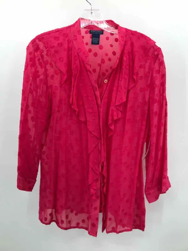 Pre-Owned Doncaster Pink Size 6 Blouse Sheer Mesh Blouse
