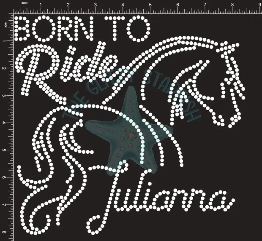 BORN TO RIDE Rhinestone Shirt-- Front Pockets Side Pockets Patch Pockets