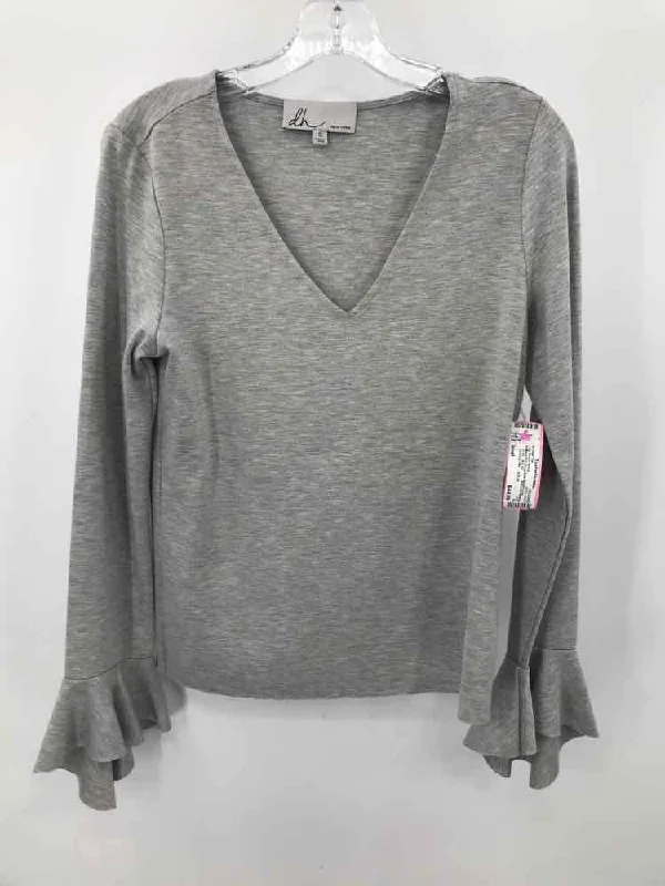 Pre-Owned DH New York Grey Size Small Long Sleeve Blouse Double-Layered Blouse