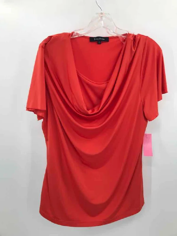 Pre-Owned Evan Picone Orange Size XL Blouse Casual Relaxed Fit Blouse