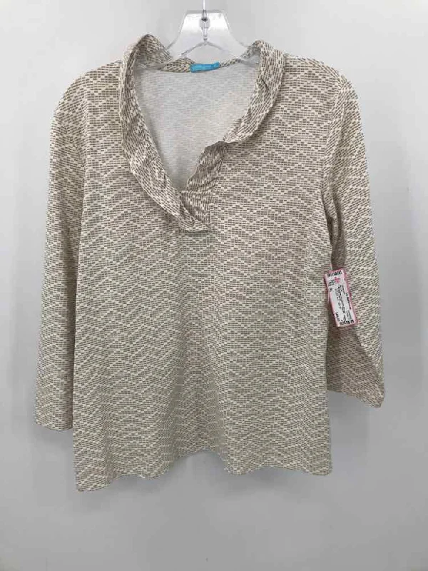 Pre-Owned J Mclaughlin Tan Size XL Blouse Classic Minimalist Blouse