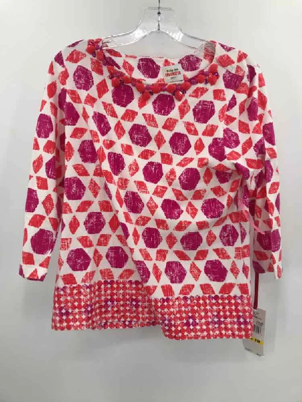 Pre-Owned Ruby Road White Size Medium P Blouse Casual Stripe Blouse