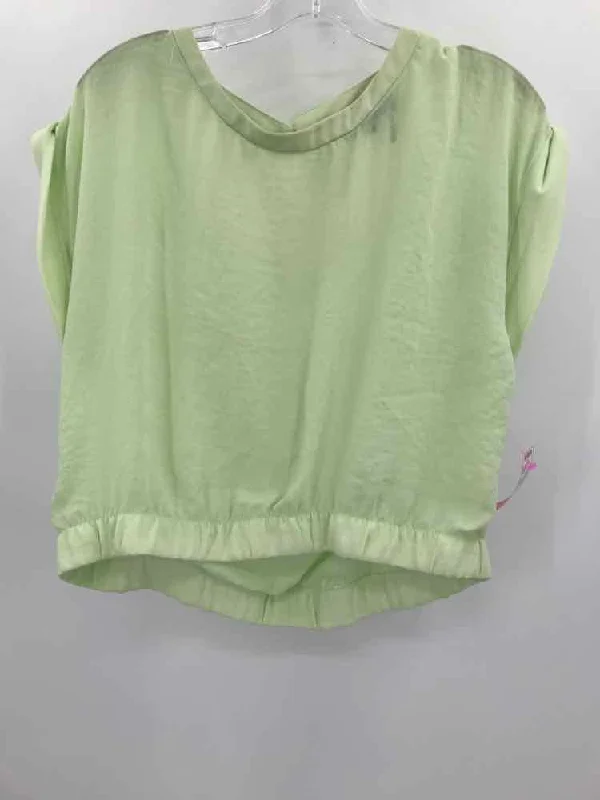 Pre-Owned DKNY Green Size Medium Blouse Floral Print Blouse