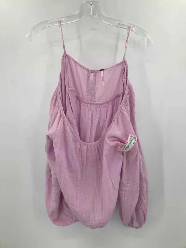 Pre-Owned Free People Purple Size XS Blouse Feminine Puff Blouse